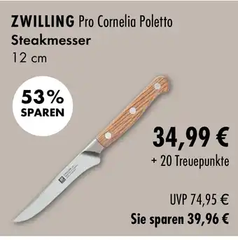 CITTI Markt ZWILLING Pro Cornelia Poletto Steakmesser 12 cm Angebot