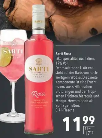 CITTI Markt Sarti Rosa Likörspezialität aus Italien, 17% Vol. 700ml Angebot