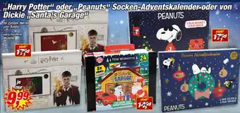 Posten Börse "Harry Potter" oder ,,Peanuts" Socken-Adventskalender-oder von Dickie ,,Santa's Garage" Angebot