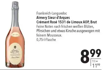 CITTI Markt Aimery Sieur d'Arques Crémant Rosé 1531 de Limoux AOP, Brut 750ml Angebot