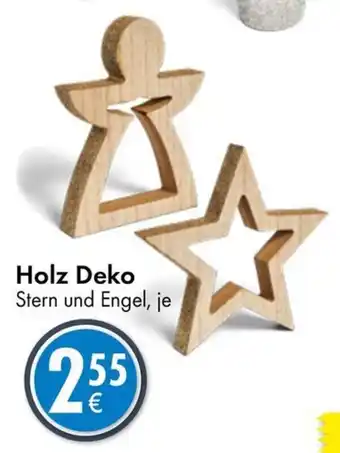 Holz Deko Stern und Engel Angebot bei TEDi