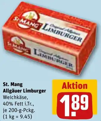 REWE St. Mang Allgäuer Limburger 200 g Pckg. Angebot