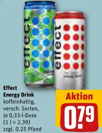 REWE Effect Energy Drink 0,33 L Dose Angebot