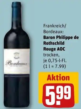 REWE Baron Philippe de Rothschild Rouge AOC 0,75 L-Fl. Angebot