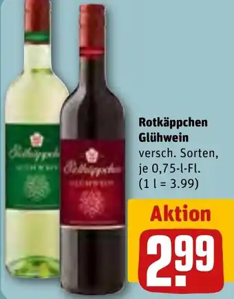 REWE Rotkäppchen Glühwein 0,75 L-Fl. Angebot