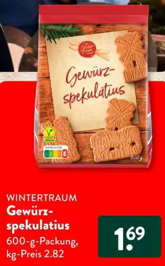 Aldi Süd WINTERTRAUM Gewürzspekulatius 600 g Packung Angebot