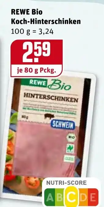 REWE Center Rewe Bio Koch Hinterschinken 80g Angebot