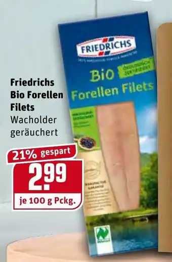 REWE Center Friedrichs Bio Forellen Filets 100g Angebot