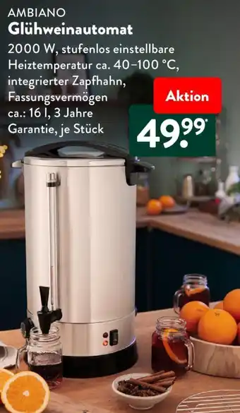 Aldi Süd AMBIANO Glühweinautomat Angebot