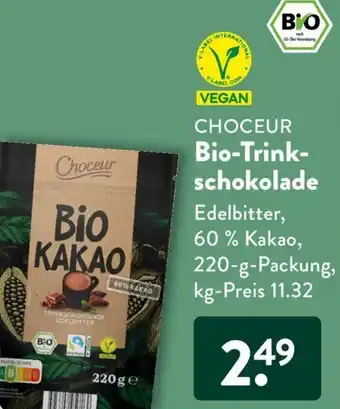 Aldi Süd CHOCEUR Bio-Trinkschokolade 220 g Packung Angebot
