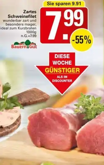 WEZ Bauern Gut Zartes Schweinefilet 1000 g Angebot