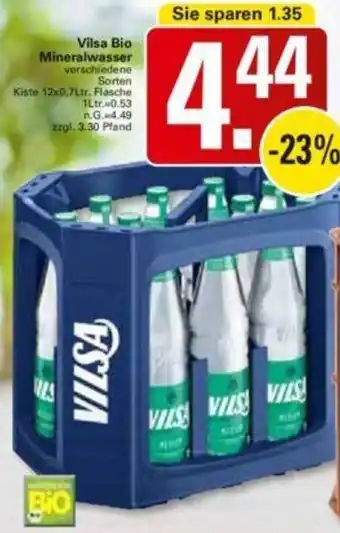 WEZ Vilsa Bio Mineralwasser Kiste 12x0,7Ltr. Flasche Angebot