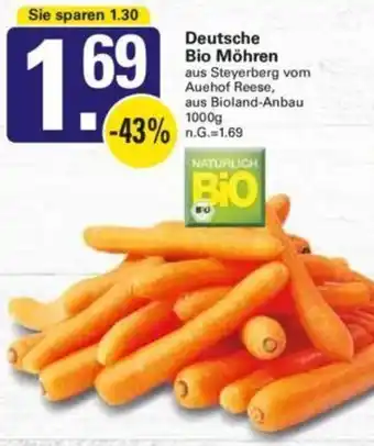 WEZ Deutsche Bio Möhren 1000 g Angebot