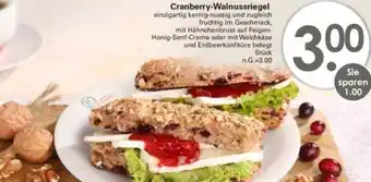 WEZ Cranberry-Walnussriegel Angebot