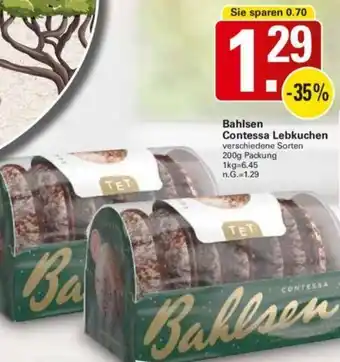 WEZ Bahlsen Contessa Lebkuchen 200g Packung Angebot