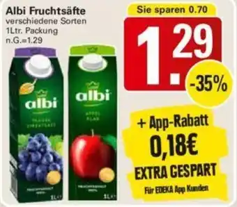 WEZ Albi Fruchtsäfte 1Ltr. Packung Angebot