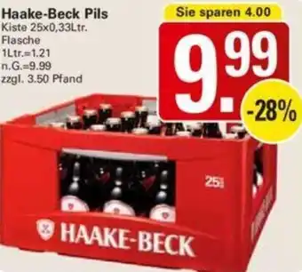 WEZ Haake-Beck Pils Kiste 25x0,33Ltr. Flasche Angebot