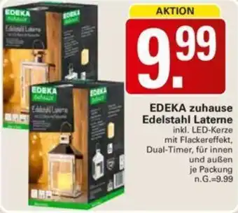 WEZ EDEKA zuhause Edelstahl Laterne Angebot