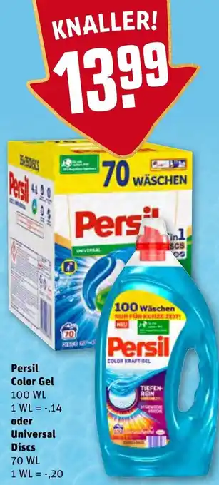 REWE Center Persil Color Gel oder Universal Discs Angebot