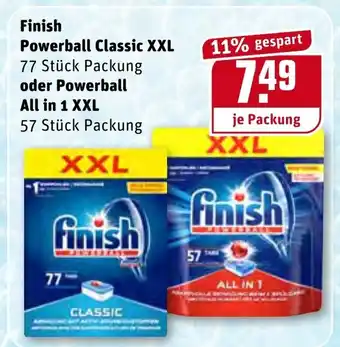 REWE Center Finish Powerball Classic XXL oder Powerball All in 1 XXL Angebot