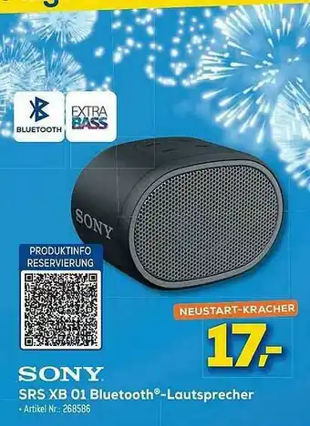 Euronics Berlet Sony Srs Xb 01 Bluetooth -lautsprecher Angebot