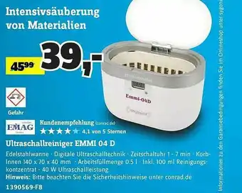 Conrad Emag Ultraschallreiniger Emmi 04 D Angebot