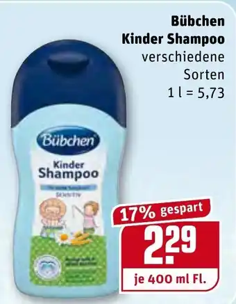 REWE Center Bübchen Kinder Shampoo 400ml Angebot