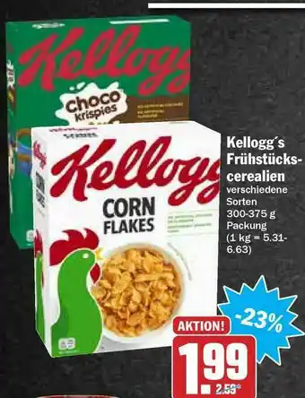 Hit Kellogg's Grülhstücks-cerealien Angebot