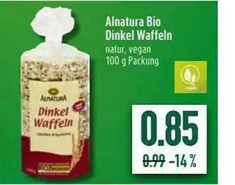 diska Alnatura Bio Dinkel Waffeln Angebot