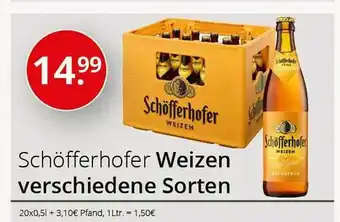 Sagasser Schöfferhofer Weizen Verschiedene Sorten Angebot