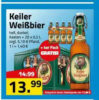 Logo Getränkemarkt Keiler Weißbier Angebot