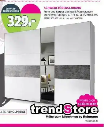 Möbel Rehmann Schwebetürenschrank Angebot