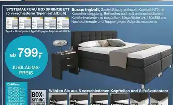 Möbel Schulenburg Boxspringbett Gestell Bezug Anthrazit Angebot