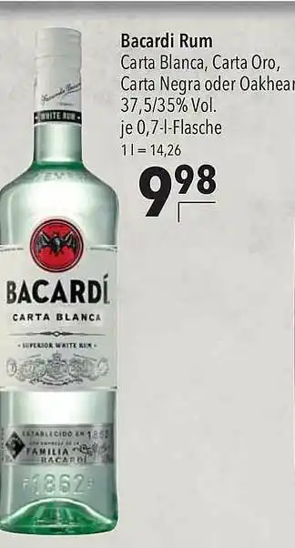 CITTI Markt Bacardi Rum Angebot