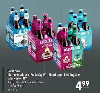 CITTI Markt Ratsherrn Matrosenschluck Ipa, Moby Wit, Hamburger Lieblingsbox Oder Küsten Ipa Angebot