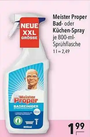 CITTI Markt Meister Proper Bad+ Oder Küchen-spray Angebot