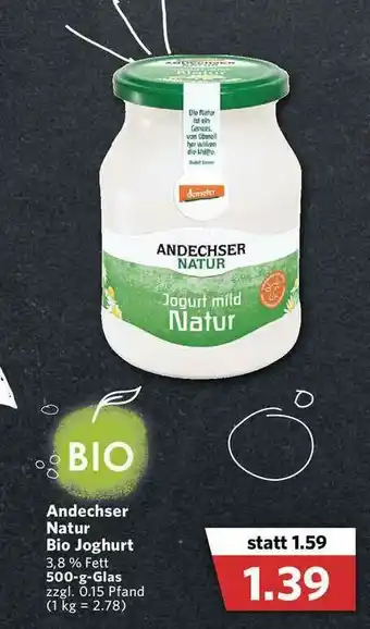 Combi Andechser Natur Bio Joghurt Angebot