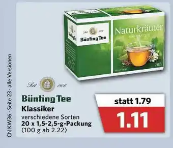 Combi Bünting Tee Klassiker Angebot