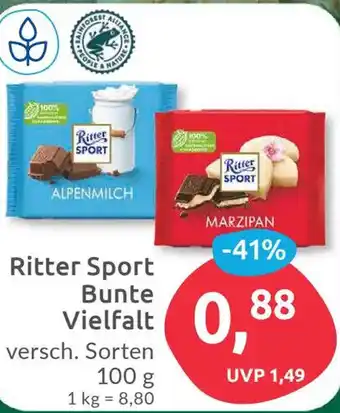 Budni Ritter Sport Bunte Vielfalt 100g Angebot