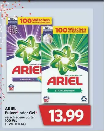 Combi Ariel Pulver Oder Gel Angebot