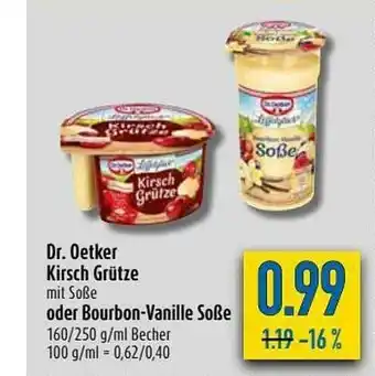 diska Dr. Oetker Kirsch Grütze Oder Bourbon-vanille Soße Angebot