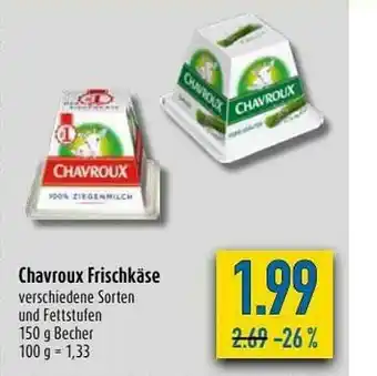 diska Chavroux Frischkäse Angebot