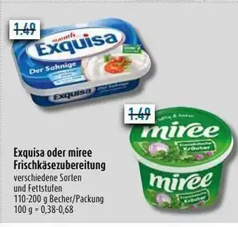 diska Exquisa Oder Miree Frischkäsezubereitung Angebot