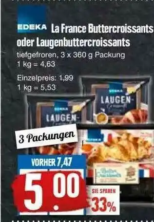 Edeka La France Buttercroissants Oder Laugenbuttercroissants Angebot