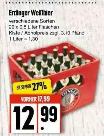 Edeka Erdinger Weißbier Angebot