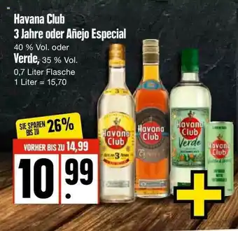 Edeka Havana Club 3 Jahre Oder Añejo Especial Oder Verde Angebot