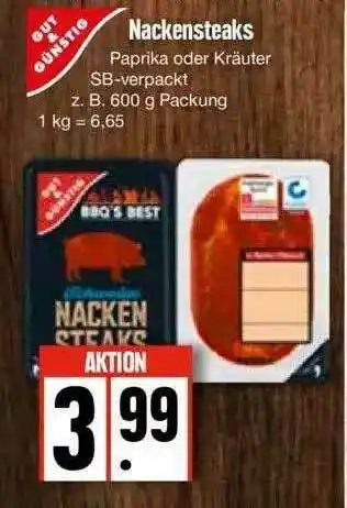 Edeka Gut & Günstig Nackensteaks Angebot