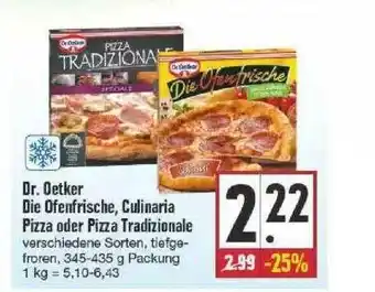 Edeka Dr Oetker Die Ofenfrische, Culinaria Pizza Oder Pizza Tradizionale Angebot