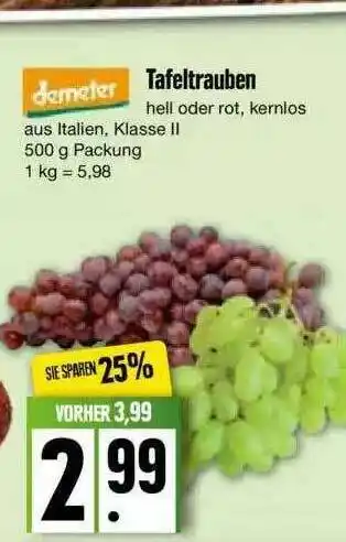 Edeka Demeter Tafeltrauben Angebot