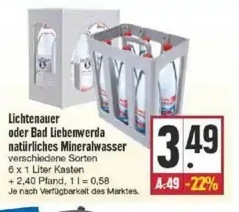 Edeka Lichtenauer Oder Bad Liebenwerda Natürliches Mineralwasser Angebot